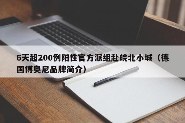 6天超200例阳性官方派组赴皖北小城（德国博奥尼品牌简介）
